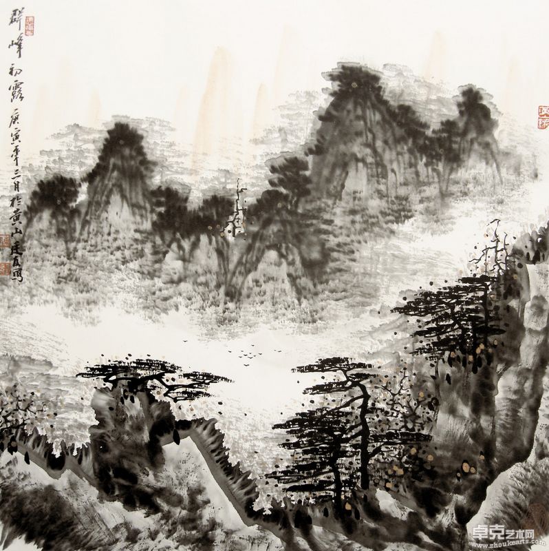 群峰初露 68X68cm