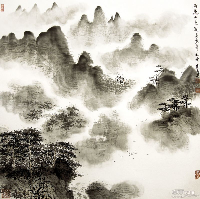 雨过山色涧 68X68cm