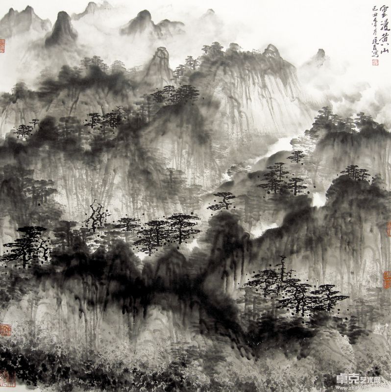 云漫黄山  68X68cm