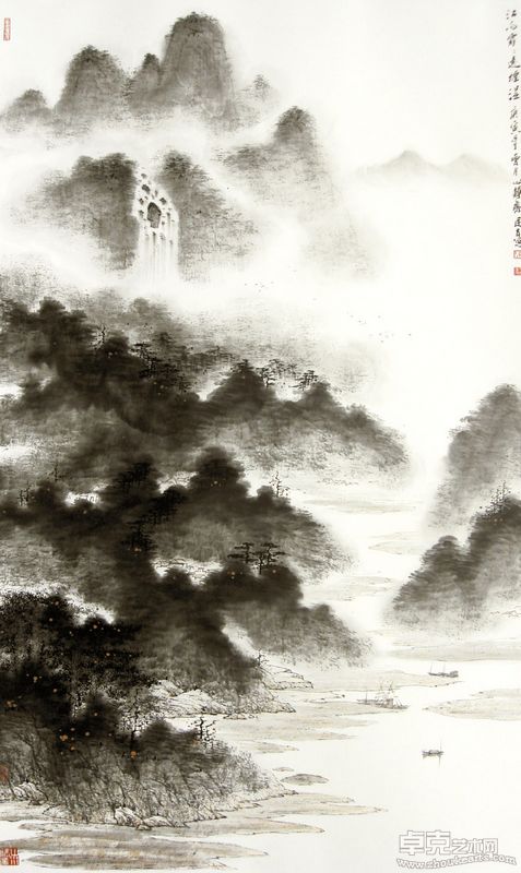 江雨霏霏远烟湿 166X98cm