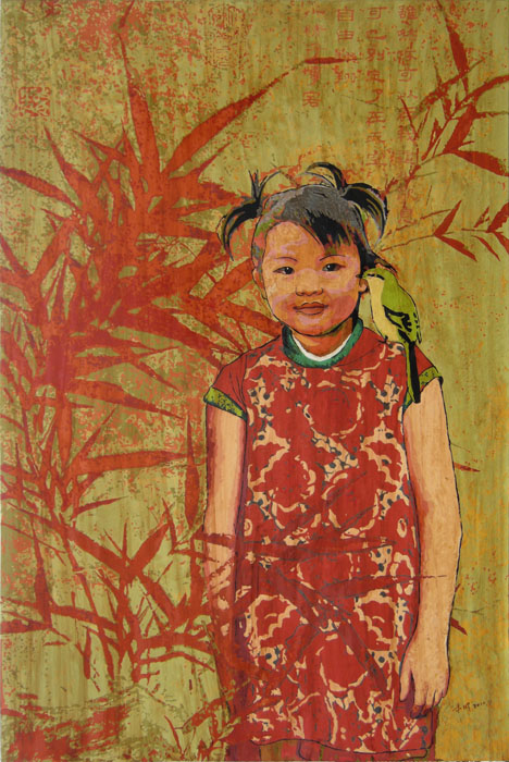 《向宋画致敬！--童真年代》之三122cm×80cm