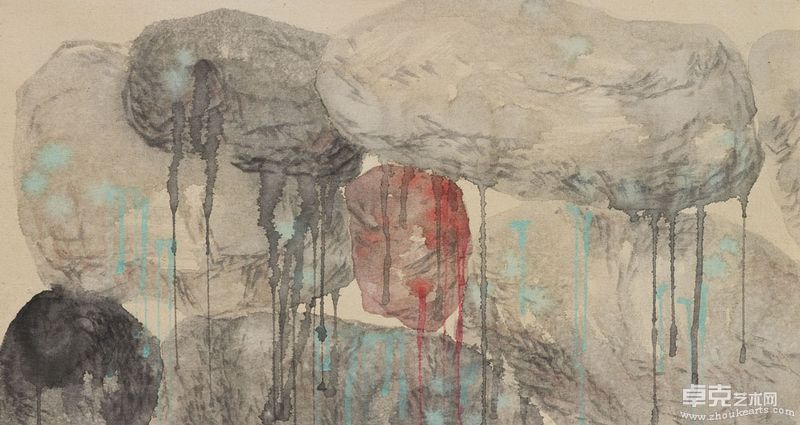 宋根英  棉布  水墨淡彩 70x40cm 2009
