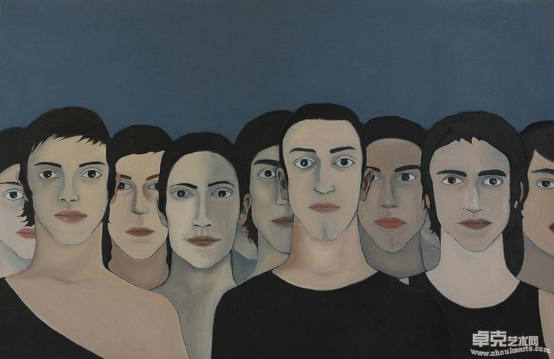 Nadine Sidawi（黎巴嫩）,梦游者,布面油画,92 × 60cm,2003