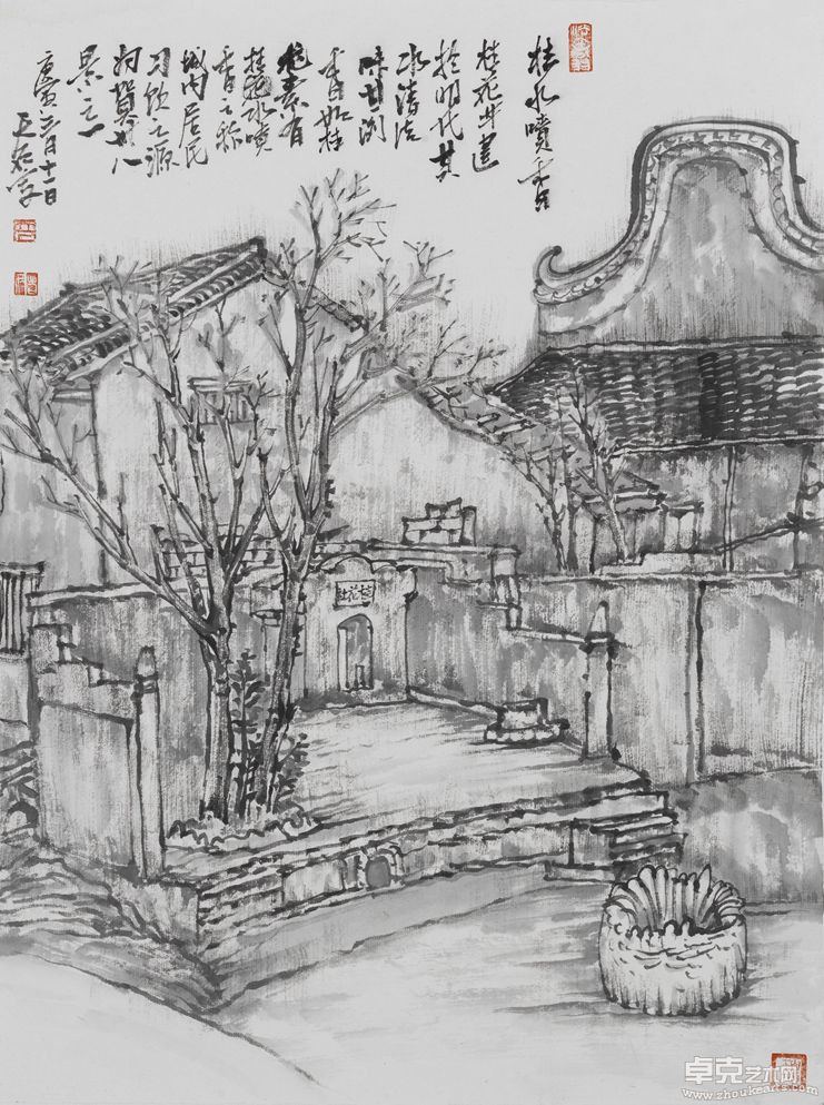 尹天石写生作品《桂花＃》