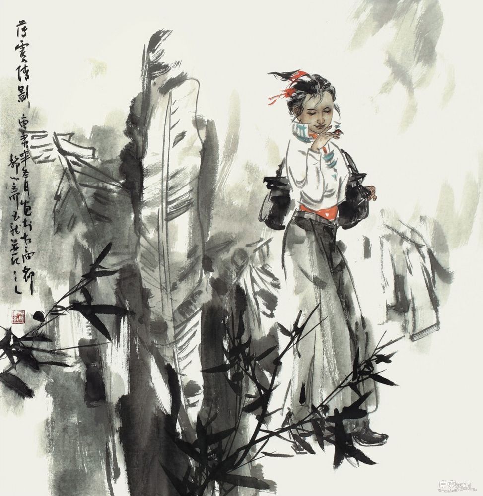 贺玉龙 薄雾倩影68X68cm