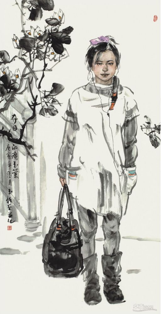 贺玉龙 夺目的广玉兰136X68cm