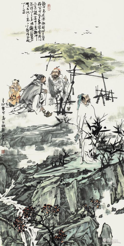 贺玉龙 高士图136X68cm