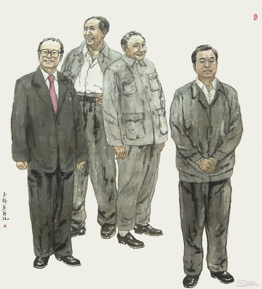贺玉龙 共和国的脚步（纪念中华人民共和国60周年）200X210cm