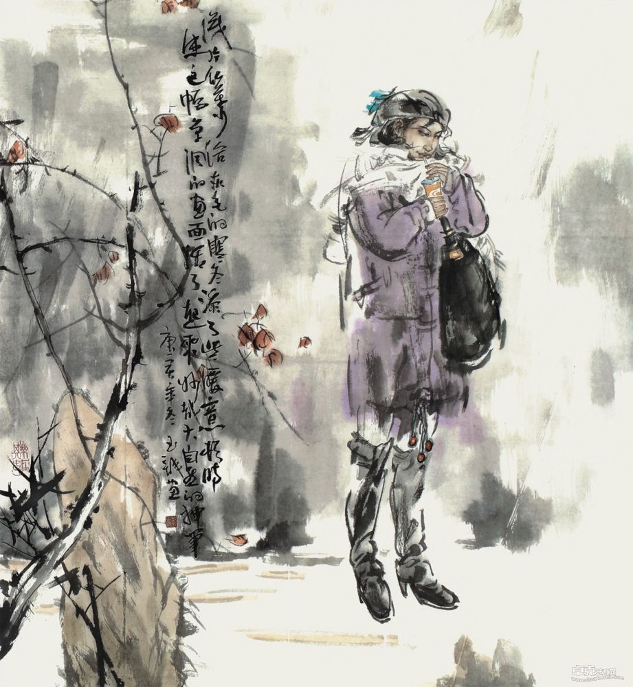 贺玉龙 红叶68X68cm
