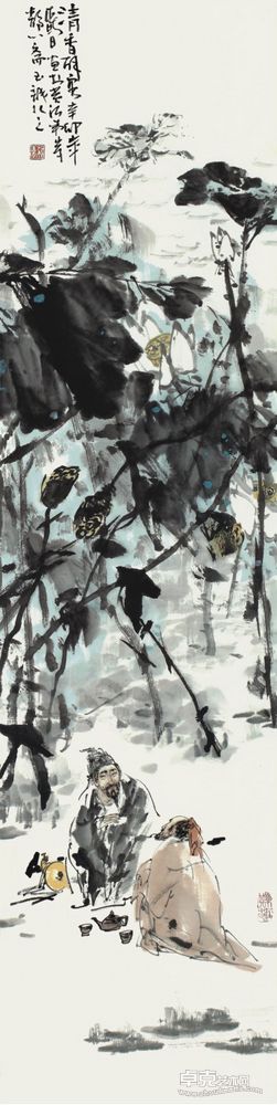 贺玉龙 清香醉客136X34cm