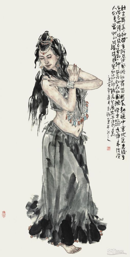 贺玉龙 舞136X68cm