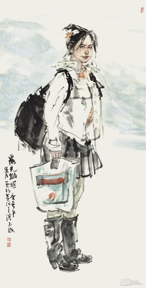 贺玉龙 阳光灿烂136X68cm