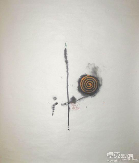 蚊子的战争100x150cm宣纸水墨2005