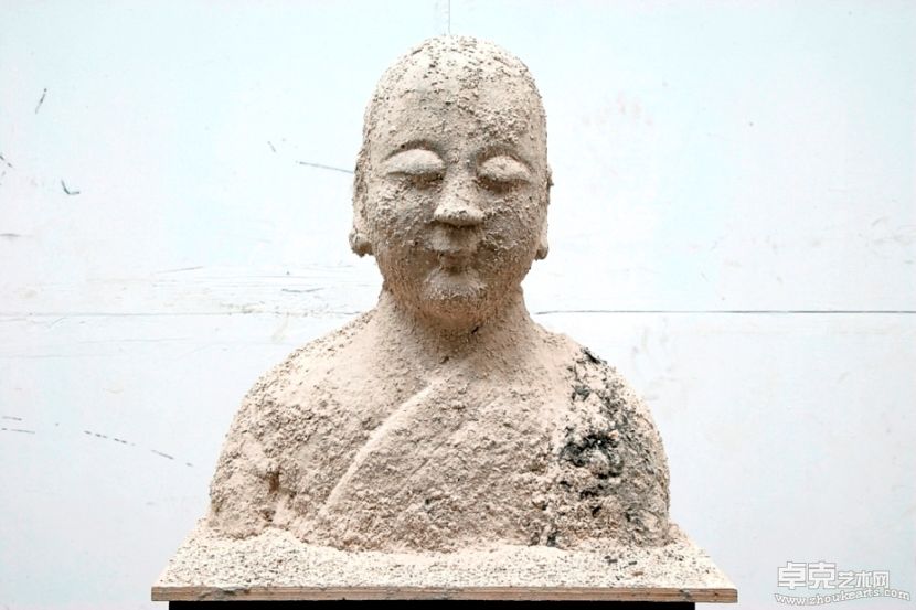 香灰和尚 1號_72x70x50cm_香灰_鋼和木頭_2008