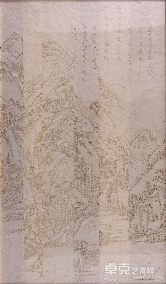 200８年　《出阁．回门》 NO11  尺寸 79x133cm　材料：宣纸　香火  卡纸　丙烯