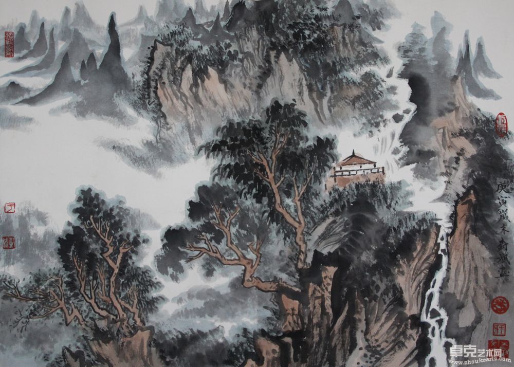 传统山水962X45cm