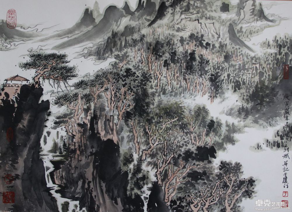 传统山水1162X45cm