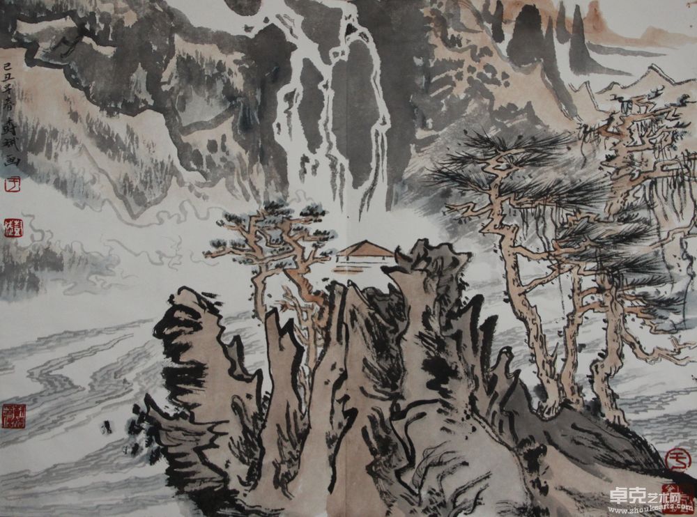 传统山水1862X45cm