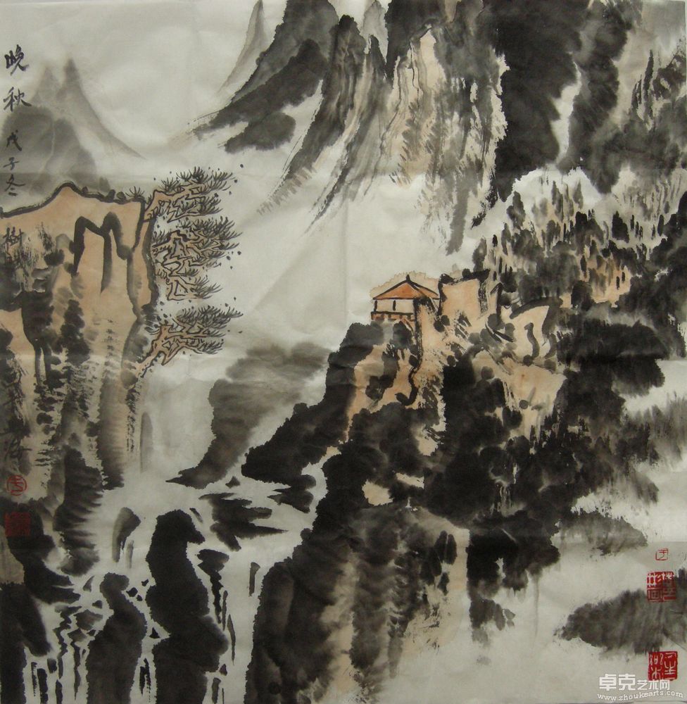 传统山水2368X68cm