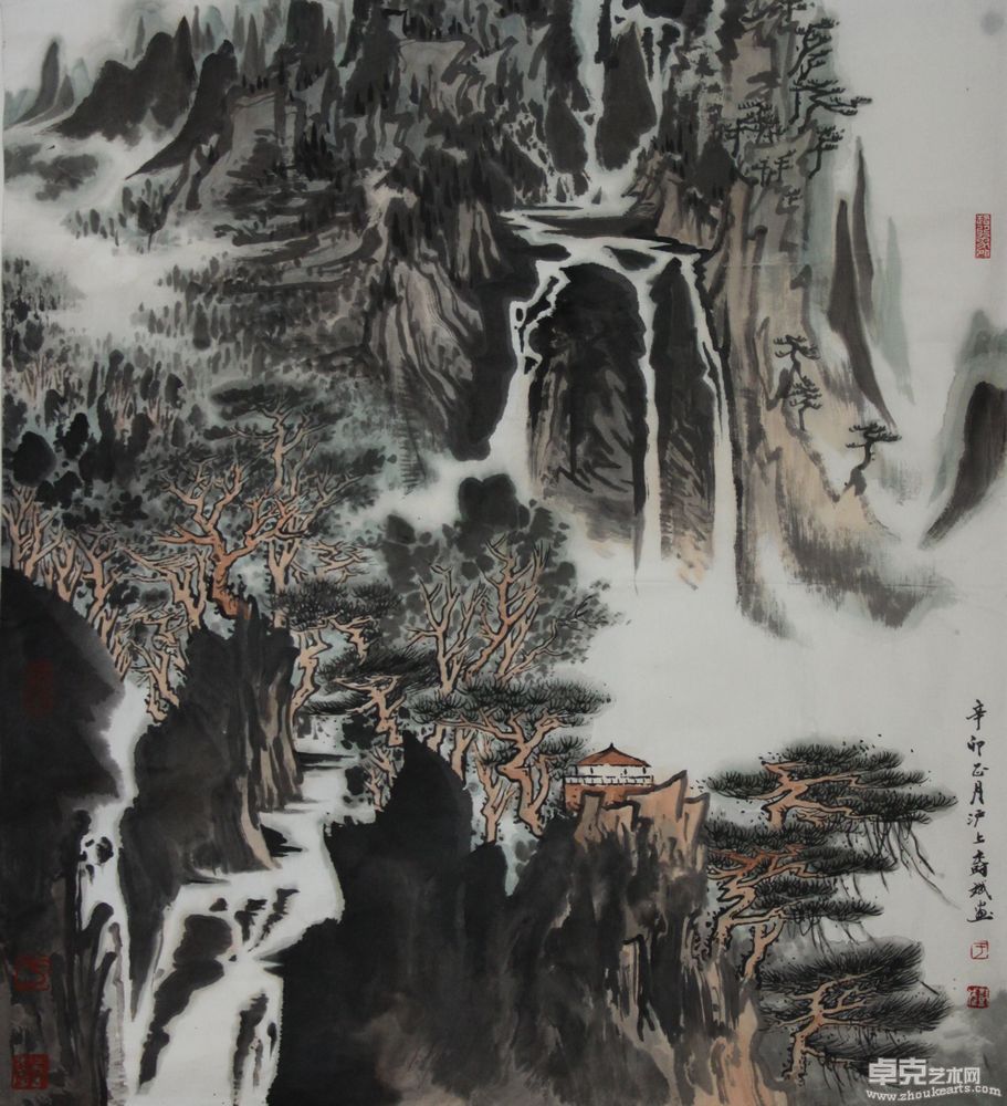 传统山水2268X78cm