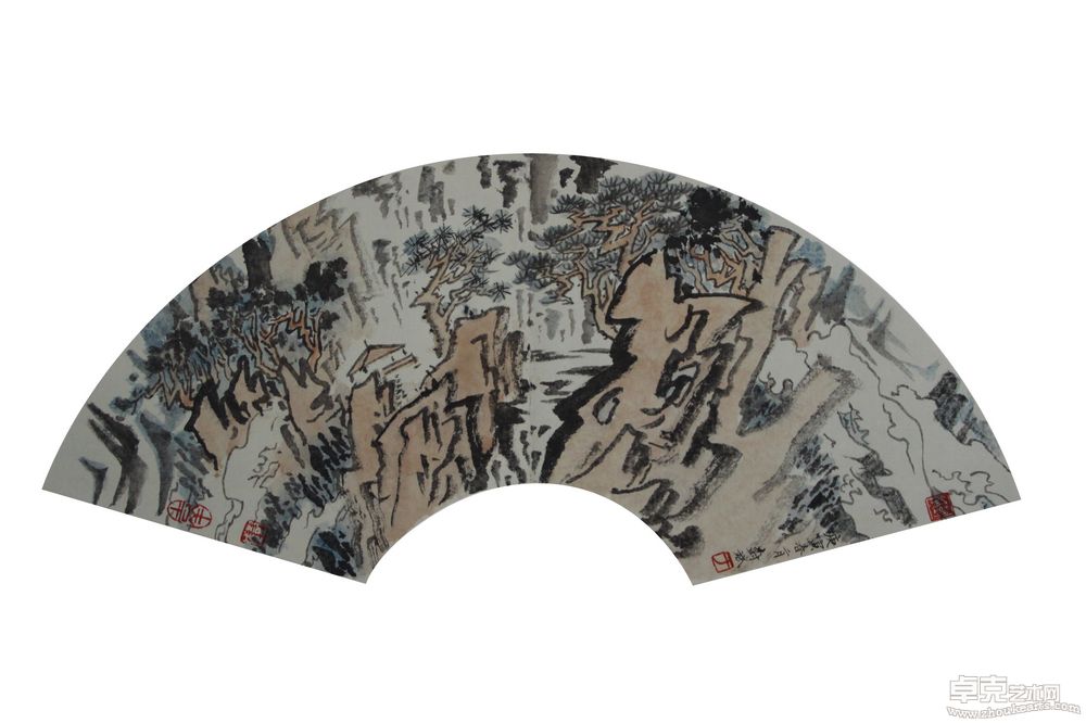 小扇面468X34cm