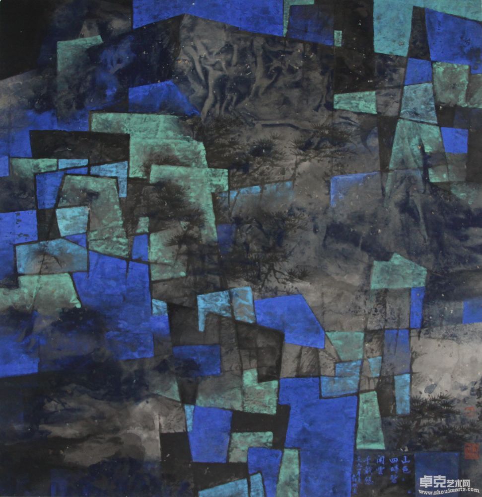 山色四时碧68X68cm