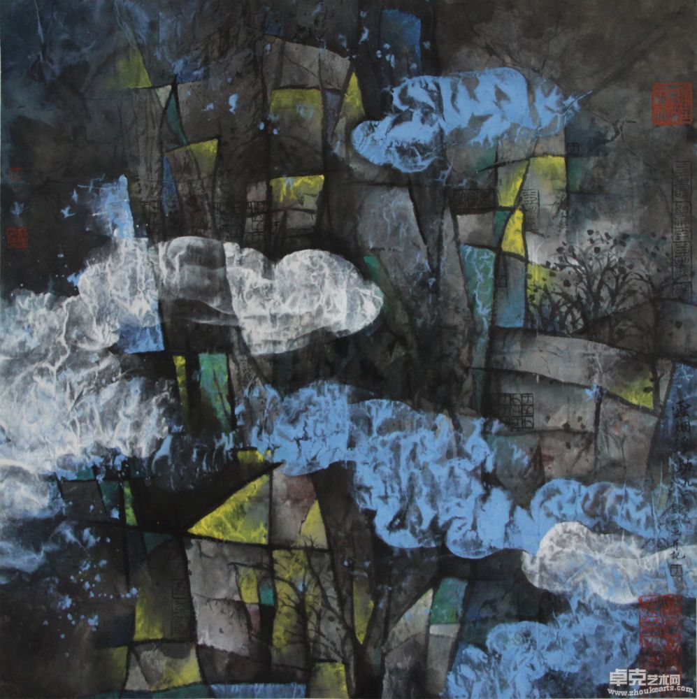 晓色初动云徘徊68X68cm