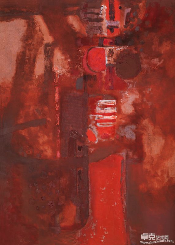 周长江《互补08.2》，280x200cm，布面油画，2008年