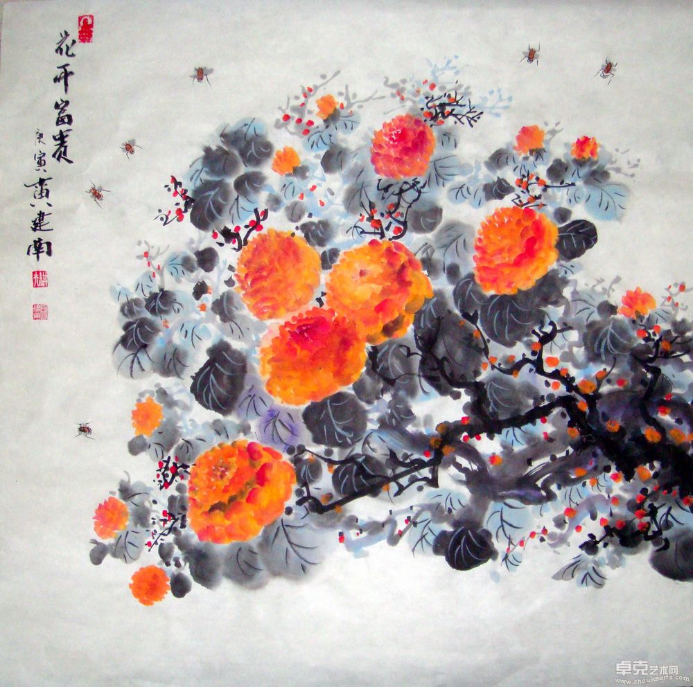 花开富贵69X69CM