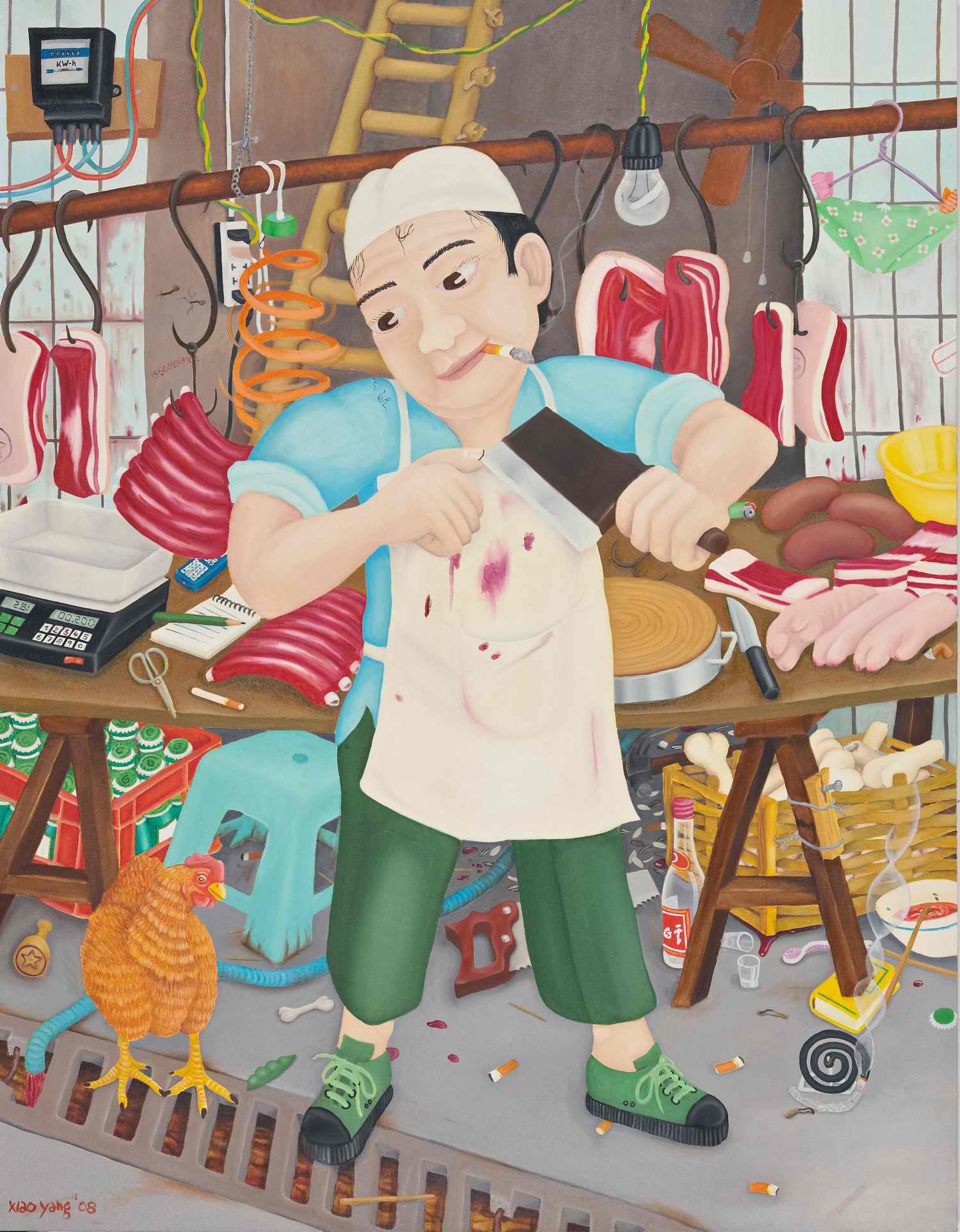 屠夫 200x155cm 2008布面油画