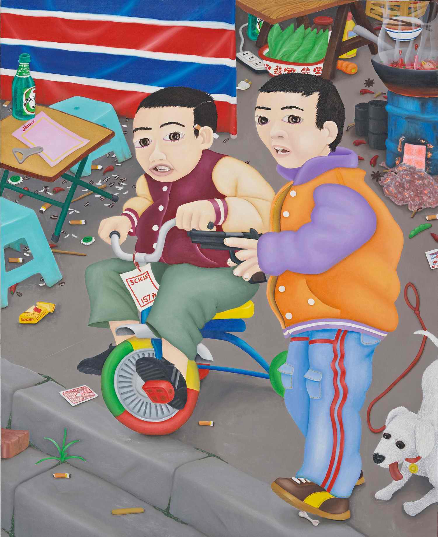 重庆黑手党170x130cm 2009 布面油画