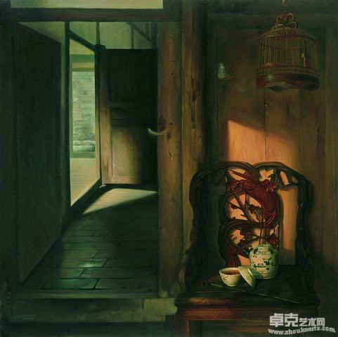 邹世全-红椅 110x110cm