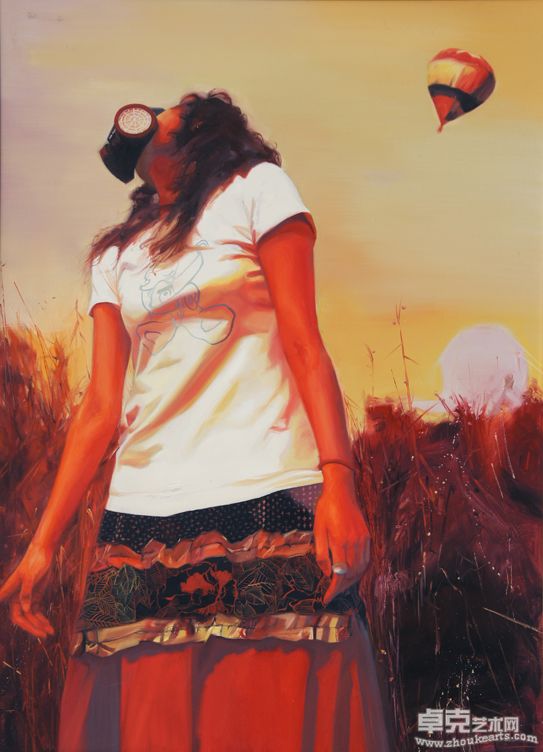 《穿越迷雾___你悄悄地来-1》2009年 油画 150cm×110cm