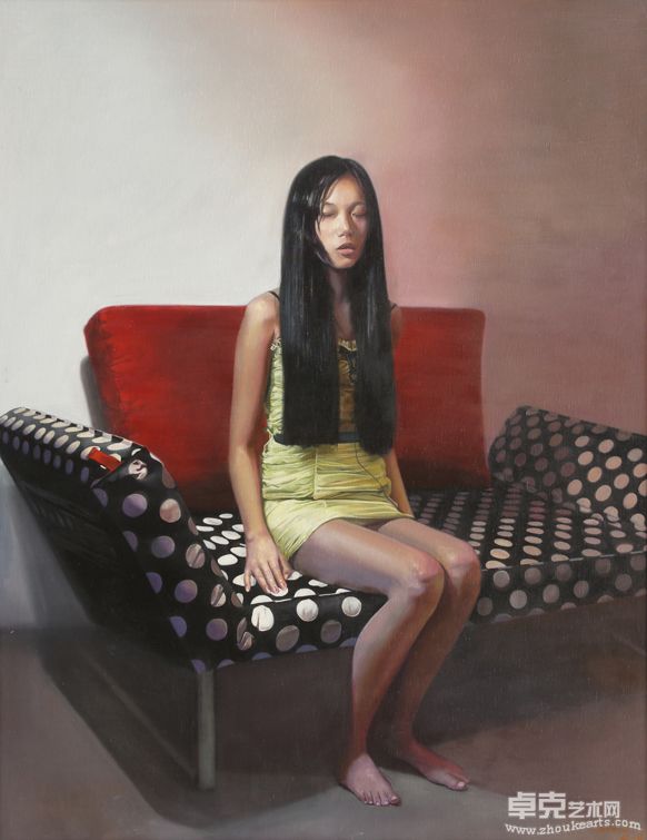 《只有音乐不说谎1》2010年 油画，180cm×140cm