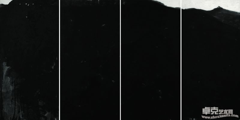 CX011谢海 行行复行行 墨笔纸本 138cm×69cm×4 2011