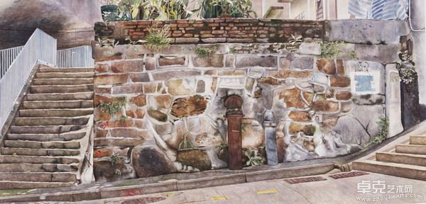 The Wall 墙 111 x 231 cm - 2007 by Leung Yun Charm