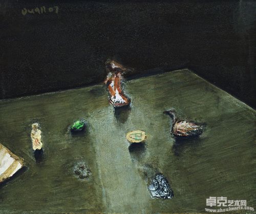 段正渠-有陶雁的静物 布面油画 50×60cm 2007