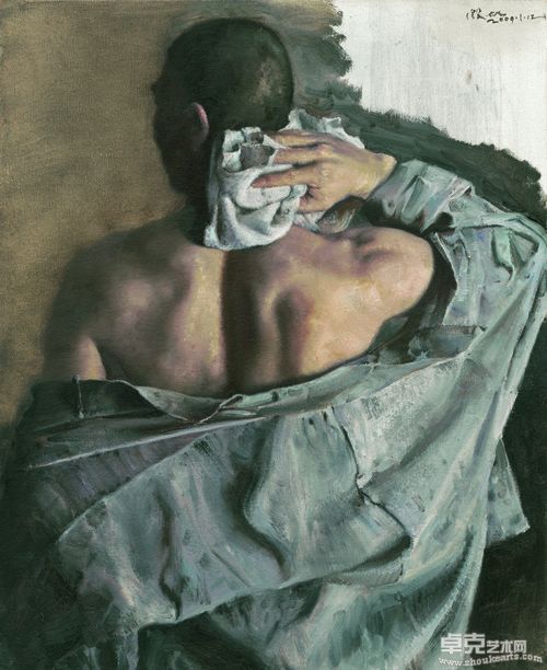 殷雄-青年背部习作 布面油画 50×60cm 2009