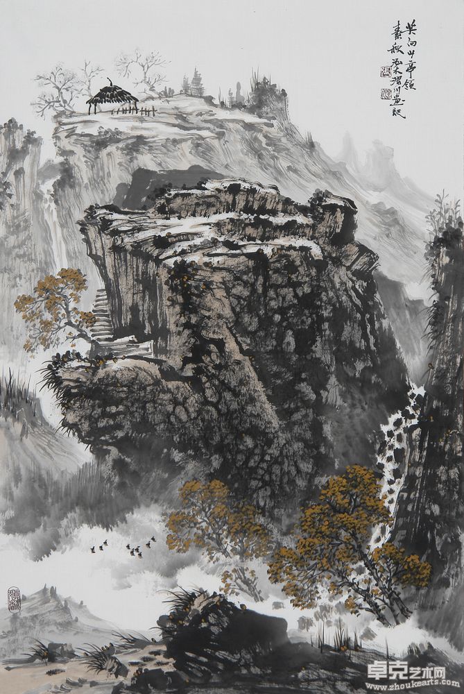共向山亭领素秋45X68cm