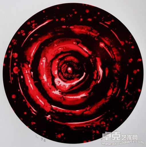 Nightmares 梦魇 丝网版画 直径45cm   2011（印数20）