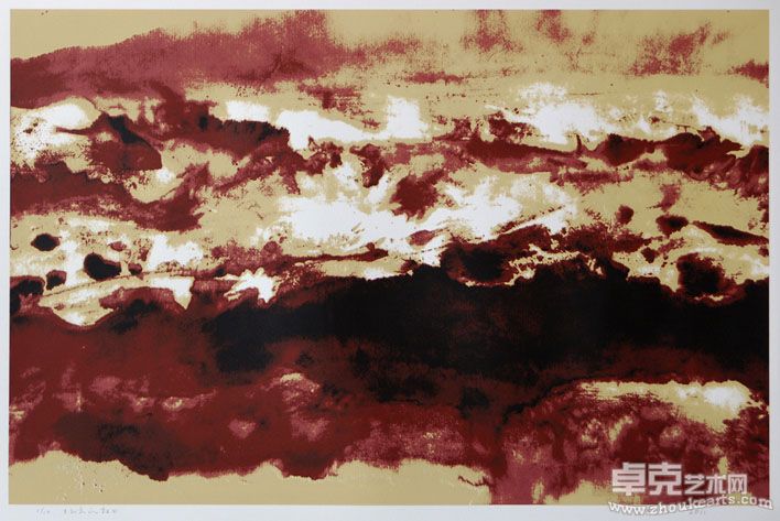 北方的林火 丝网版画65x42cm  2011（印数15）