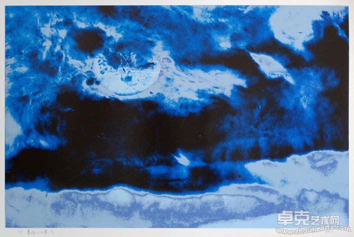 某夜的寒冷 丝网版画65x42cm  2011（印数15）.