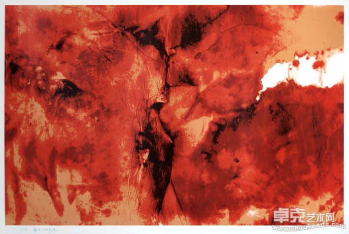 南方的河床 丝网版画65x42cm  2011（印数15）