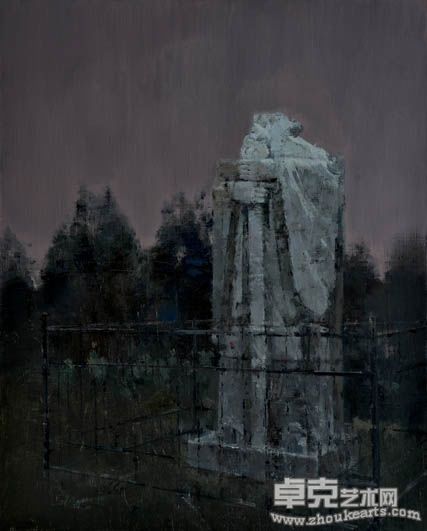 董文通油画作品《持》200X160CM 2010