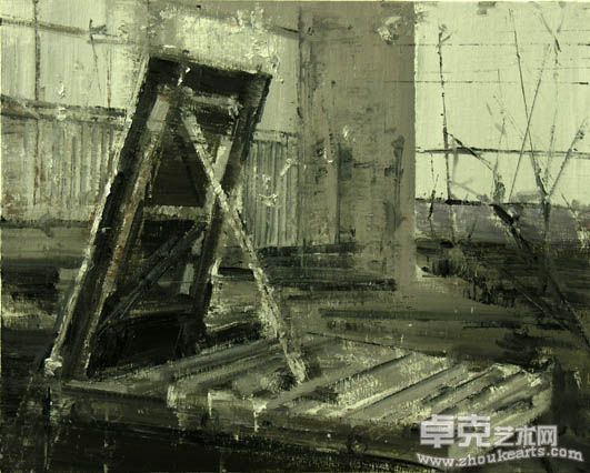 董文通作品《天公造物——永乐宫搬迁 no.13》81x65cm  2009