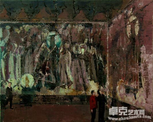 董文通作品《天公造物——永乐宫搬迁 NO.21》100x80cm  2009
