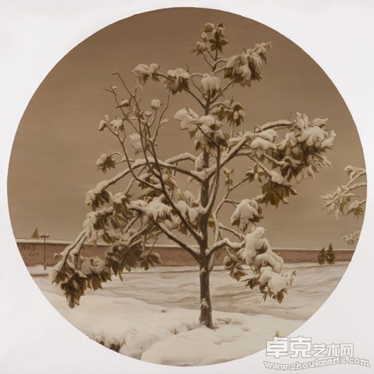 冬雪·迫（150X150cm)