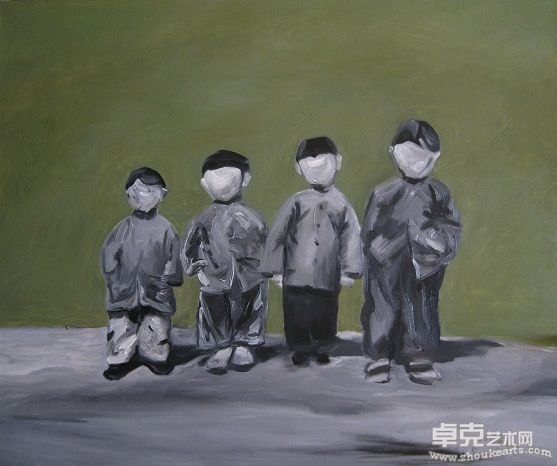 哥四个 120x100 布面油画 2010 高小翡