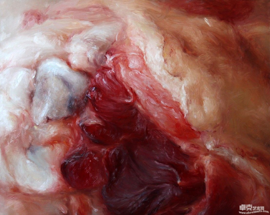 刘丽勇liu liyong，肉-三十七，2011，布面油画，oil on canvas，100x80cm