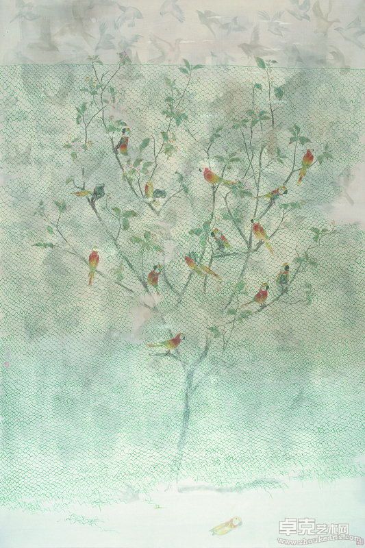涂少辉Tu Shaohui-言不由衷No.5-130x200cm绢本水墨Ink on Silk2011